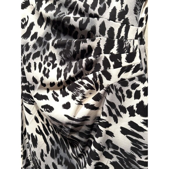 Caché Leopard Print Bodycon Dress Size 2 XS Ruched Bodycon - Picture 3 of 3